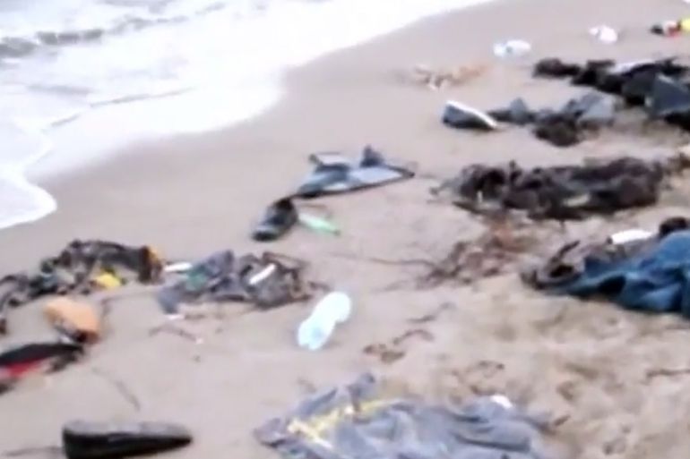 Refugees washed up on shore of Bodrum