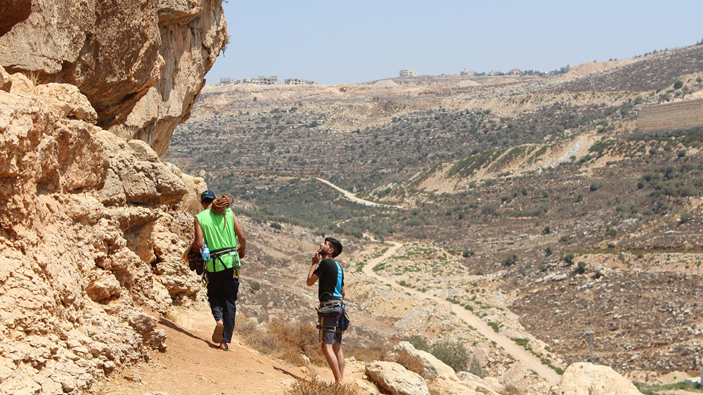 Wadi Climbing began taking groups of Palestinians on climbing tours at the start of this year [Nigel Wilson/Al Jazeera]
