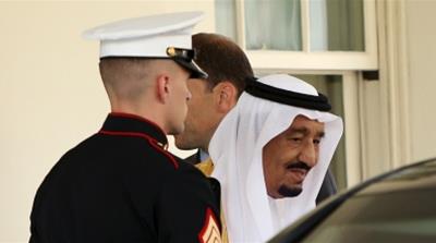 Saudi King Salman departs from the White House after meeting with Obama [REUTERS]