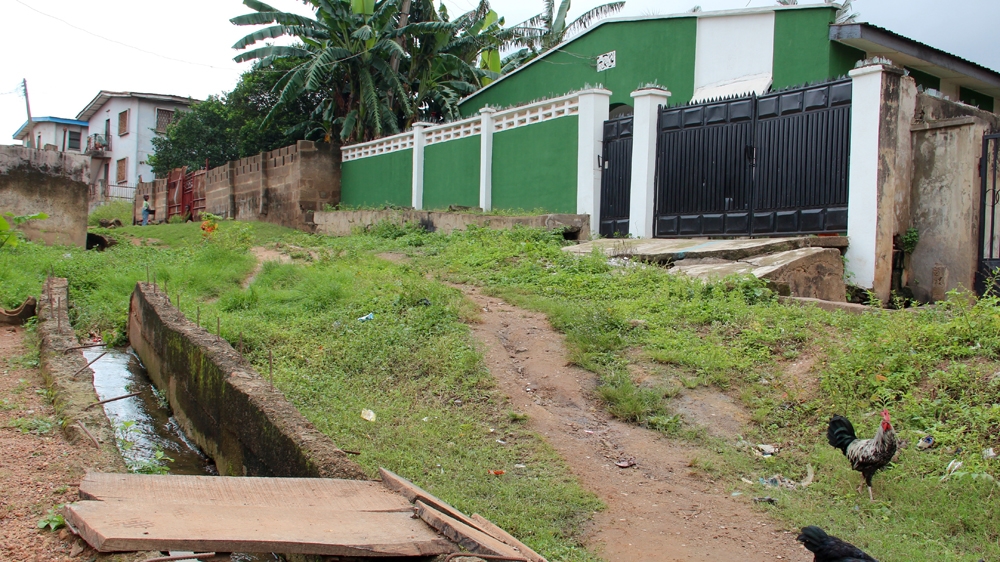 The home Michael Taiwo  Akinkunmi  shares with his 28-year-old son in Ibadan [Femke van Zeijl/Al Jazeera]