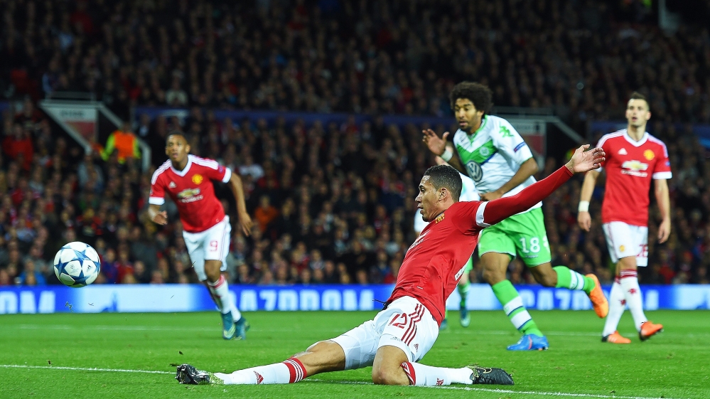 Smalling's outstretched right foot scored the winner for Manchester United [EPA]