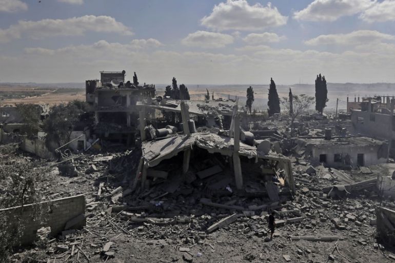 Destroyed homes in Gaza