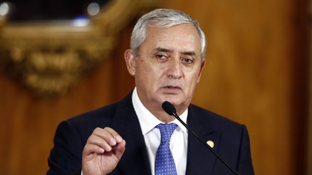 President Otto Perez Molina resigned on Thursday [Moises Castillo/AP]