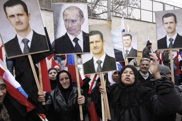 Assad Putin Protests