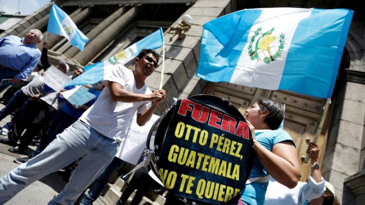 Congress decides if Guatemalan President Perez Molina is to be stripped of his presidential immunity in Guatemala City