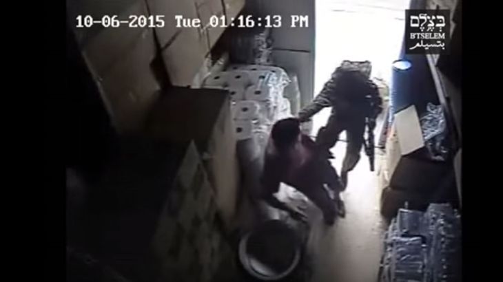 CCTV footage beating of Palestinian by Israeli troops