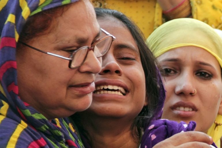 Relatives of Akhlaq mourn after he was killed by a mob on Monday night, at his residence in Dadri town