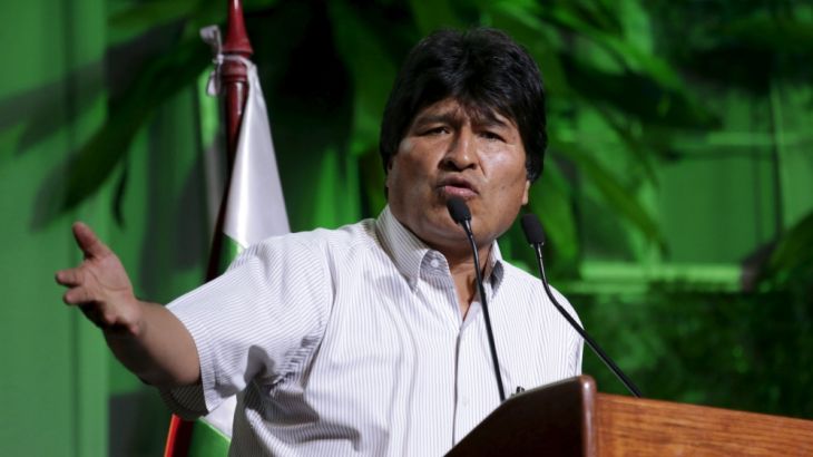 Bolivia''s President Evo Morales speaks at the inauguration of the World People''s Conference on Climate Change and the Defense of Life, prior to the World Climate Change Conference, in Tiquipaya