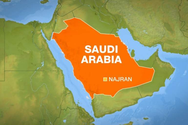 najran map saudi