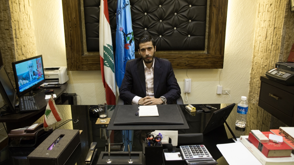 Ali Foda, spokesman for a pro-Assad party in Lebanon, argues that the Syrian government is making gains [Dylan Collins/Al Jazeera]