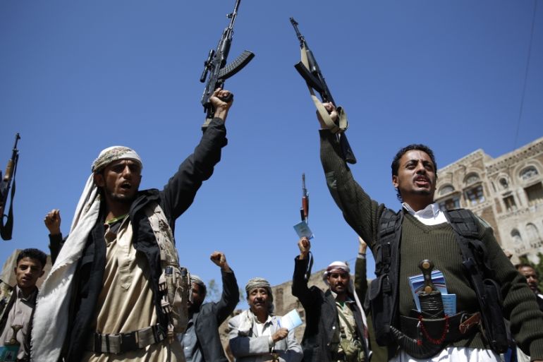 Yemen Houthis in Sanaa