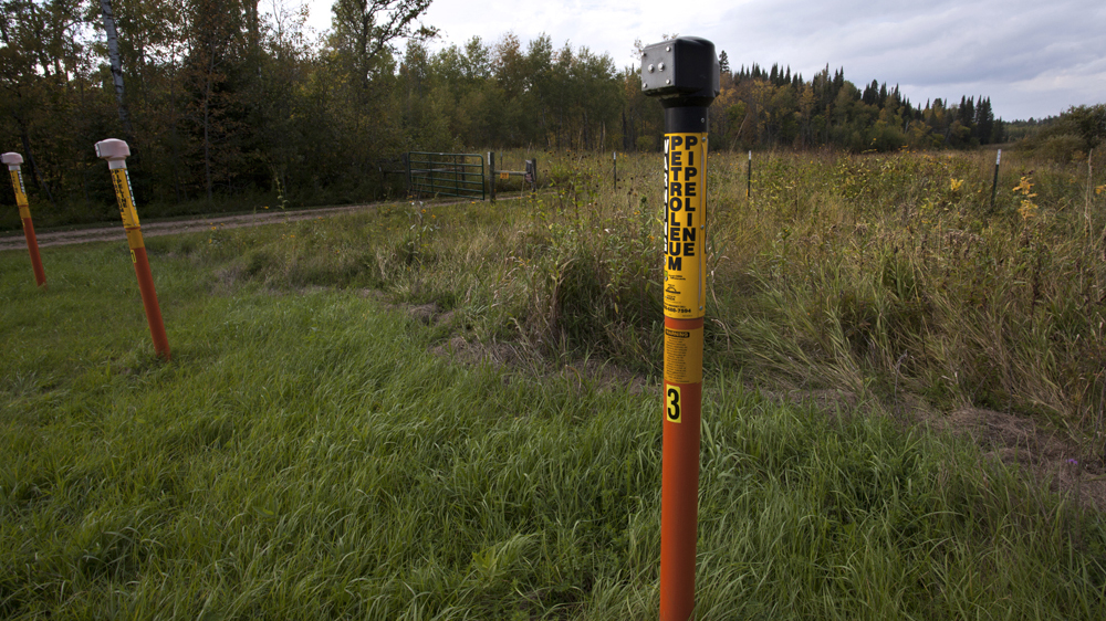 The MinnCan pipeline, owned by the Koch brothers, already runs near Itasca State Park [Sadie Luetmer/Al Jazeera]