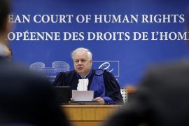 Luxembourg''s Dean Spielmann, President of the European court of Human Rights, pronounces a judgment during an hearing at the court in Strasbourg