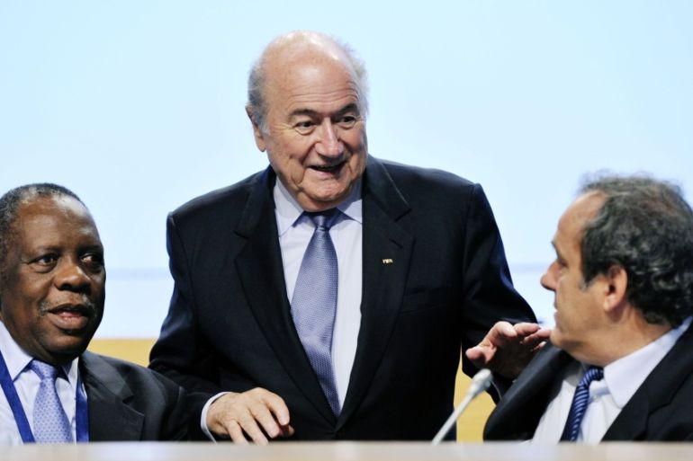 Michel Platini, Joseph Blatter, Issa Hayatou