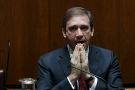 Portugal's Prime Minister Pedro Passos Coelho reacts during a debate on government programs at the parliament in Lisbon