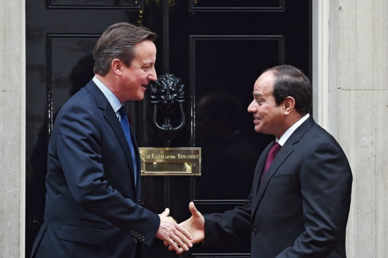 Egyptian President al-Sisi in London