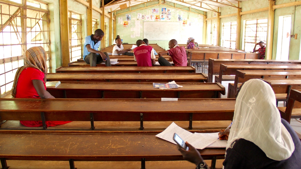 A classroom in the English education department of Adamawa State Polytechnic, where Aliyu took his classes [Femke van Zeijl/Al Jazeera] 
