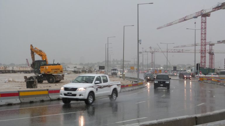Doha - Wet roads