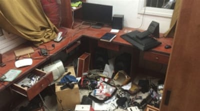 The YAS media centre was left in shambles after the raid [Photo courtesy of Youth Against Settlements]
