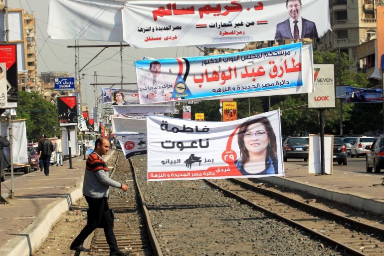 Campaigning for parliamentary elections in Egypt