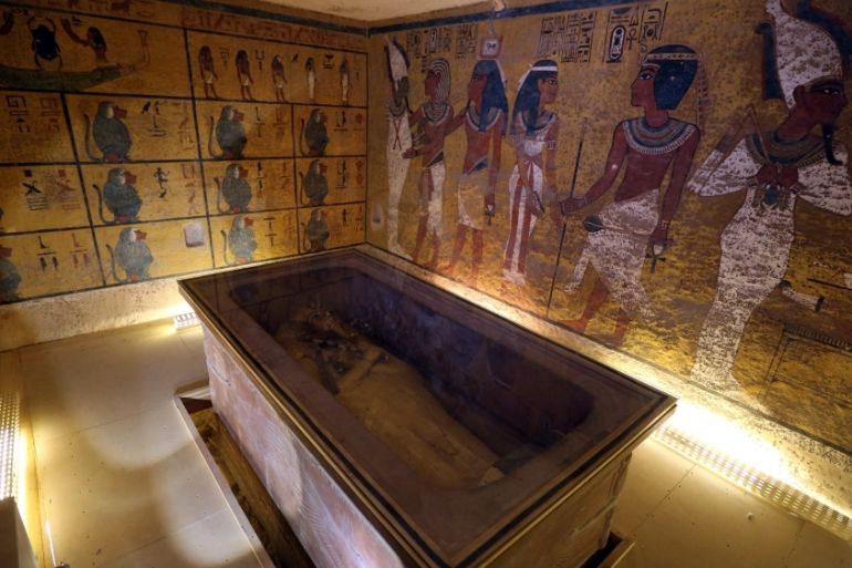 An interior view of the King Tutankhamun burial chamber in the Valley of the Kings, Luxor, Egypt [EPA]