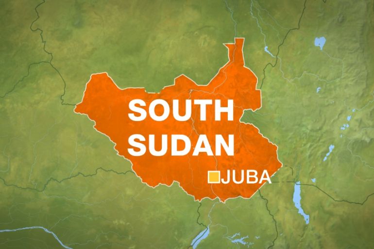 Juba and South Sudan map