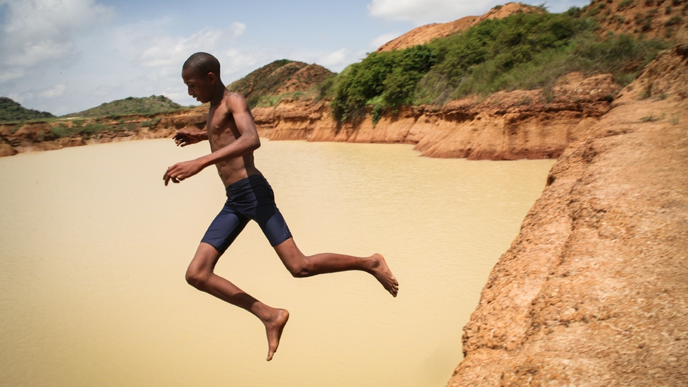 Fwangshak selected this photo as one of his favourites because he loves swimming and it reminds him of his time living on the streets when he would swim with other street children [Fwangshak Joseph/Al Jazeera]