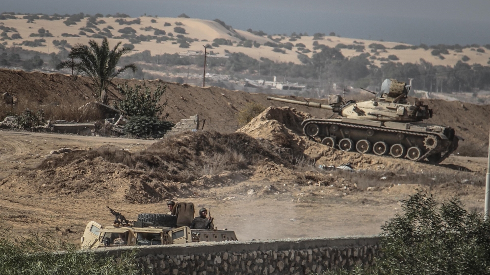 Egyptian military forces have demolished thousands of homes on the Egyptian-side of the Gaza border in order to create a buffer zone [Ezz Zanoun/Al Jazeera]