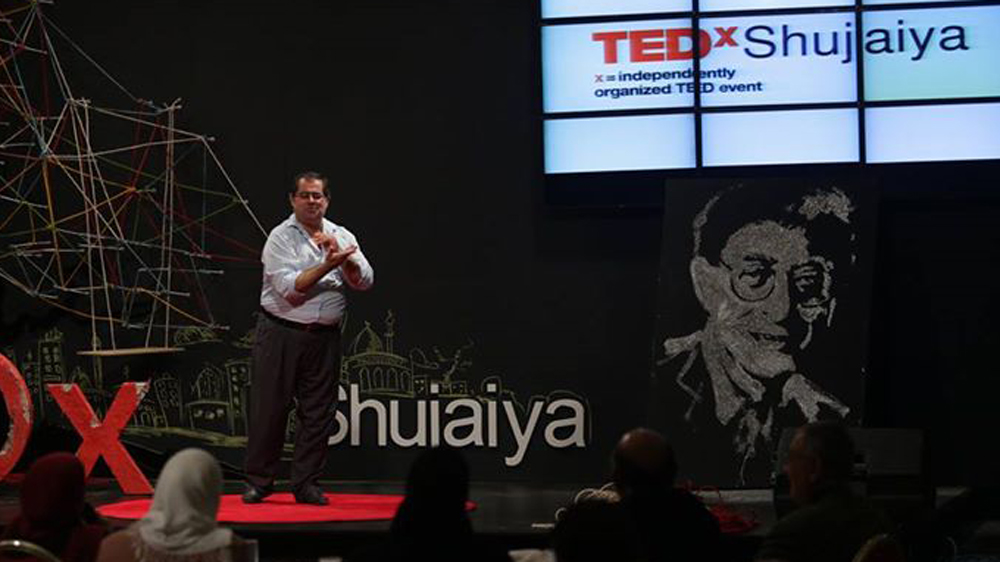 Despite Palestinians in Gaza facing hardships in virtually all aspects of their life due to the illegal Israeli-Egyptian siege, some speakers like Hashim Ghazal showed that there is always a way to offer something to others [Facebook: TEDxShujayea]
