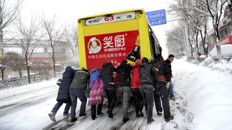 Heavy snow in northwest China