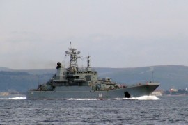 Yamal Russian warship at sea