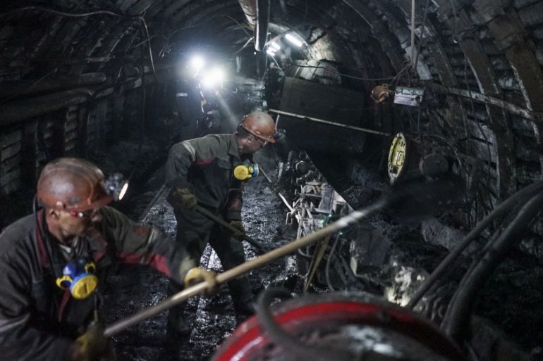 Miners in eastern Ukraine