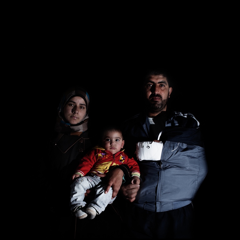 Rima and Dawoud fled Homs three years ago. Their first son is mentally challenged but they cannot afford to send him to a special school. Baby Hanan is eight months old. Due to the lack of legal status in Lebanon, they have not been able to register her  [Felipe Jacome/Al Jazeera]   