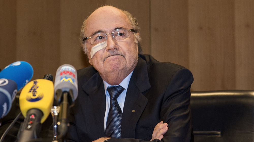 Blatter's FIFA career appeared to be ending in disgrace after more than 17 years as president [Patrick B Kraemer/EPA]