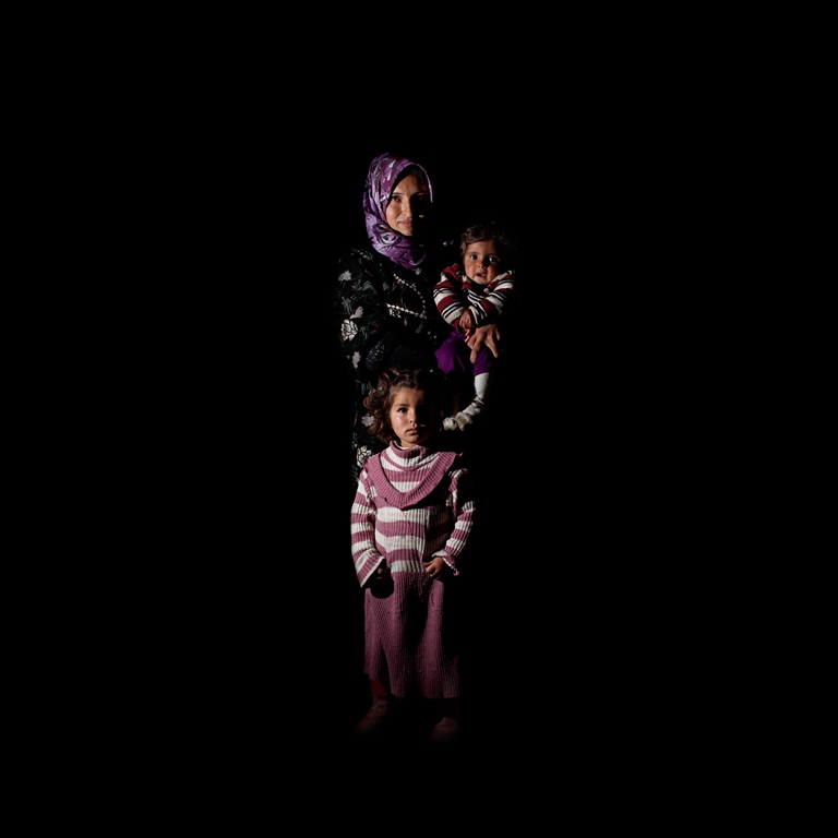 Twenty-five-year-old Mariam has two daughters who were born in Lebanon. They are four-year-old Fatme and two-year-old Rana. They have birth certificates but are not registered. She has been in Lebanon for four years and her husband is unemployed. She doesn’t know what has become of her house in Syria, but most of the people she knew there are either dead or have been displaced. Her priority now is to register her children  [Felipe Jacome/Al Jazeera]   