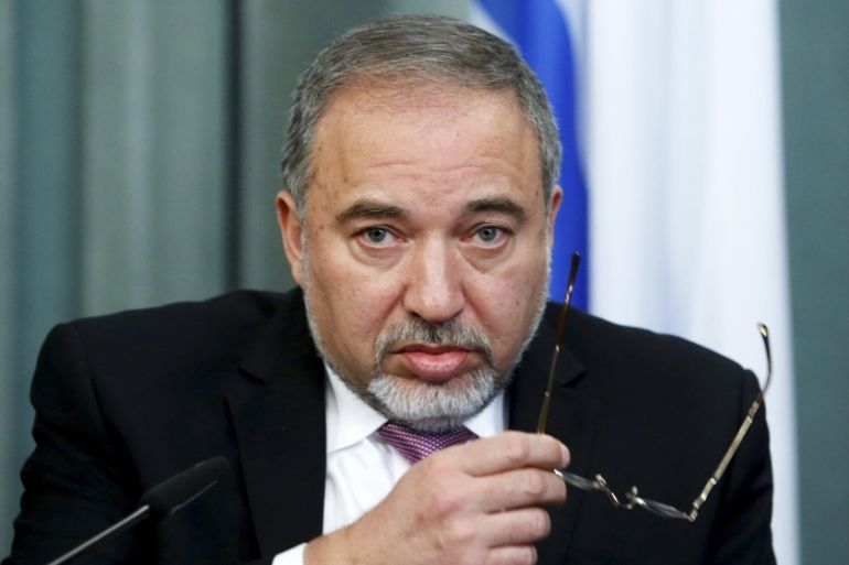 File photo of Israeli Foreign Minister Avigdor Lieberman in Moscow