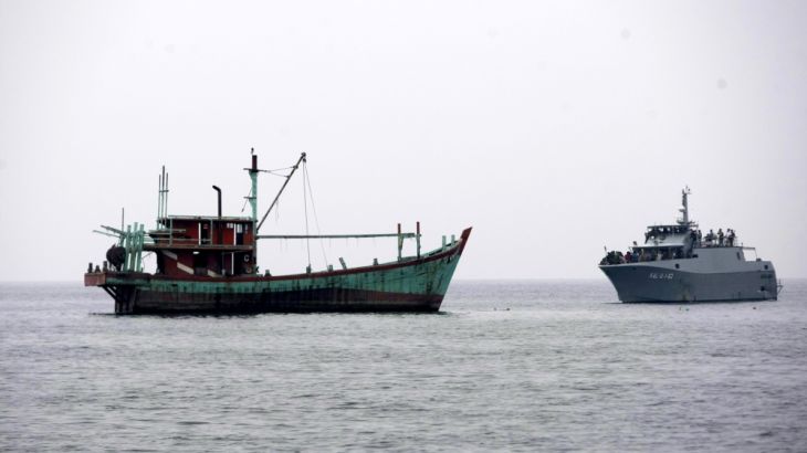Indonesian Navy sinks foreign boats to stop illegal fishing in its waters