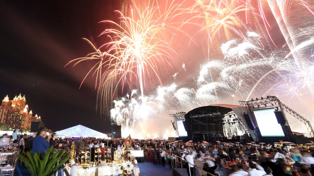 The Address Downtown was to have been a prime spot for viewing Dubai's midnight fireworks display [Reuters]