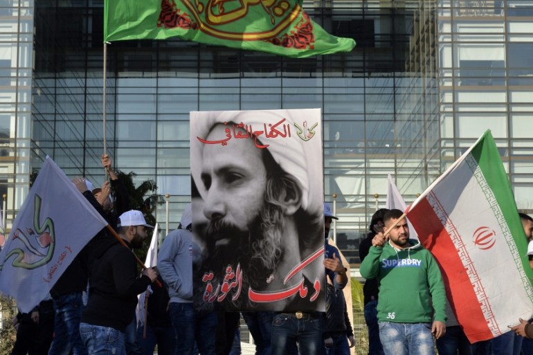 protest against the kingdom of Saudi Arabia regarding cleric execution