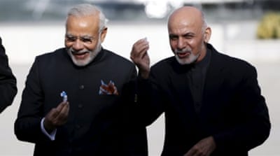 India's Prime Minister Narendra Modi and Afghan President Ashraf Ghani in Kabul [Reuters]