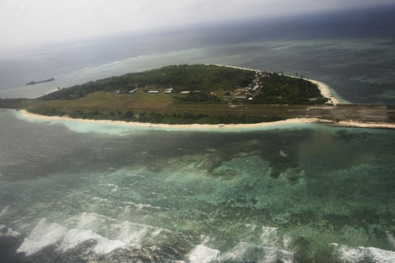 File photo of the Pagasa Island, which belongs to the disputed Spratly group of islands, in the South China Sea located off the coast of western Philippines