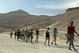 Tourists visit the Valley of the Kings, in Luxor, Egypt [REUTERS]