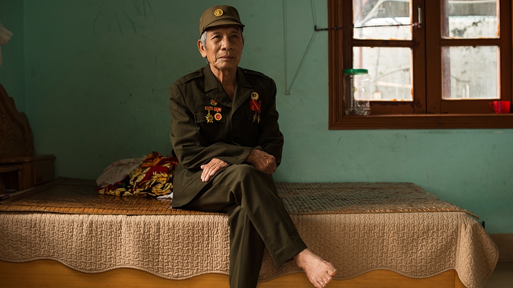 Vu Dinh Binh was born in Nam Binh, 100km from Hanoi. As the French continued their attack, he returned enemy fire with his machinegun while his comrades dug trenches [Vincenzo Floramo/Al Jazeera] 