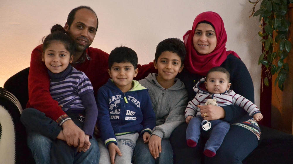Rami, Hanaa and their four children [Kait Bolongaro/Al Jazeera] 