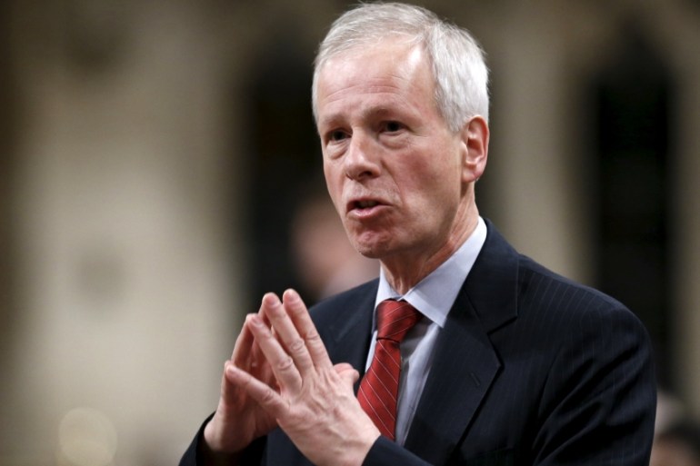 Canada''s Foreign Minister Dion speaks in the House of Commons in Ottawa