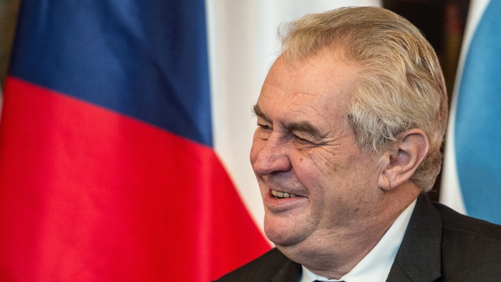 Zeman has courted controversy over his stance on the refugee crisis [Filip Singer/EPA]