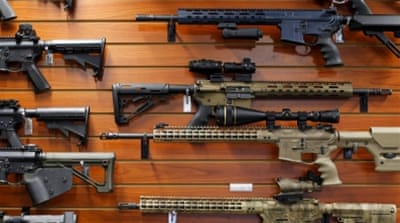Firearms for sale at a gun store in California [REUTERS]