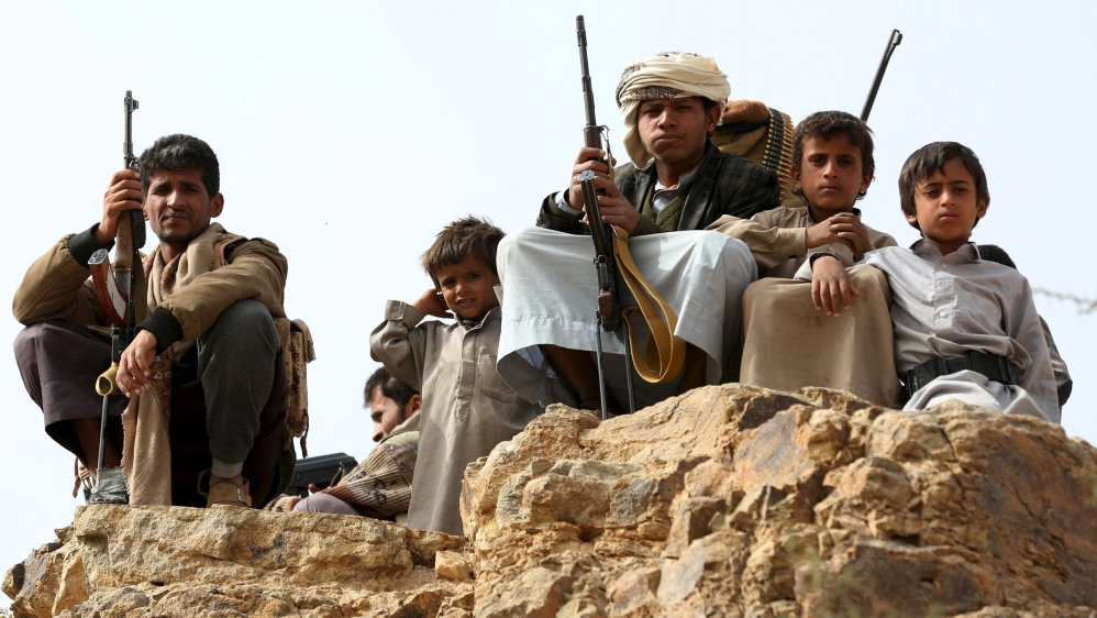  At times, children get to be dispatched to the frontlines if there is a shortage of fighters [Ali Owidha/Reuters]
