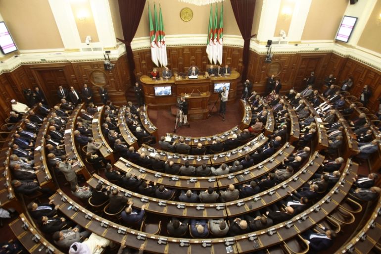 A general view of the upper parliament chamber is pictured in Algiers, Algeria [REUTERS]