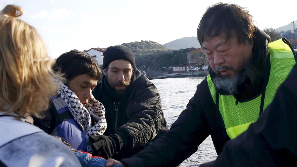 Ai Weiwei has repeatedly visited Lesbos in recent months [Giorgos Moutafis/Reuters]